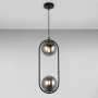 Зображення Люстра підвісна куля Light House LS-17189-2 BK+BK чорна, плафон чорний  ИМ Light-Deco 