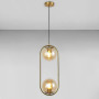 Изображение Люстра подвесная шар Light House LS-17189-2 BRZ+BR бронза, плафон янтарный ИМ Light-Deco 