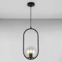 Зображення Люстра підвісна куля Light House LS-17190-1 BK+CL чорна, плафон прозорий ИМ Light-Deco 