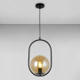 Изображение Люстра подвесная шар Light House LS-18127-1 BK+BR черная, плафон янтарный ИМ Light-Deco 