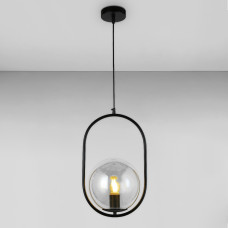 Люстра подвесная шар Light House LS-18127-1 BK+CL черная, плафон прозрачный