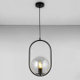 Изображение Люстра подвесная шар Light House LS-18127-1 BK+CL черная, плафон прозрачный ИМ Light-Deco 