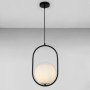 Изображение Люстра подвесная шар Light House LS-18127-1 BK+WH черная, плафон белый ИМ Light-Deco 