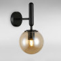 Зображення Настінний світильник Бра шар Light House LS-18598-1 BK+BR чорний, плафон янтарний  ИМ Light-Deco 1 