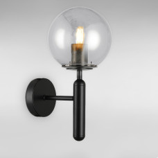 Настінний світильник Бра шар Light House LS-18598-1 BK+CL чорний, плафон прозорий