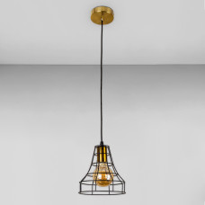 Люстра підвісна Лофт Levistella 7528876F-1 BRZ+BK чорна + бронза