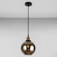 Люстра підвісна куля Light House LS-18599-1 BK(200) чорна, плафон чорний 