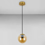 Зображення Люстра підвісна куля Levistella 756PR150F-1 BRZ+BR бронза, плафон бурштиновий  ИМ Light-Deco 