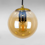 Зображення Люстра підвісна куля Levistella 756PR150F-1 BRZ+BR бронза, плафон бурштиновий  ИМ Light-Deco 1 