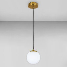 Люстра підвісна куля Levistella 756PR150F-1 BRZ+WH бронза, плафон білий 