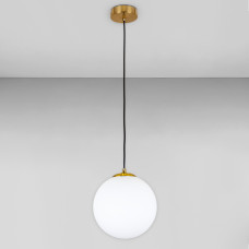 Люстра підвісна куля Light House LS-18601F-1 BRZ+WH бронза, плафон білий 