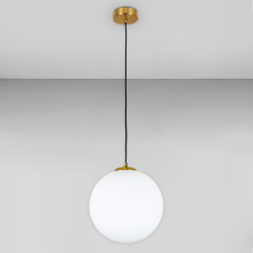 Люстра підвісна куля Light House LS-18602F-1 BRZ+WH бронза, плафон білий 