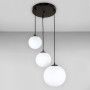 Зображення Люстра підвісна кулі Light House LS-18603F-3 BK+WH (300) чорна, плафон білий  ИМ Light-Deco 