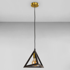 Люстра підвісна Light House LS-17204F-1 BRZ+BK бронза, плафон чорний 
