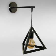 Настінний світильник Бра піраміда Light House LS-17204F2-1W BK чорний