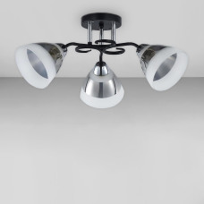 Люстра стельова Лофт Light House SC-18611/3 CR+BK D500*250 чорна + хром