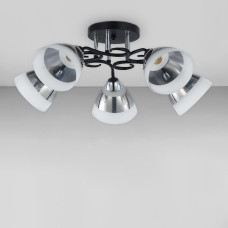 Люстра стельова Лофт Light House SC-18611/5 CR+BK D550*250 чорна + хром