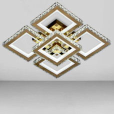 Люстра стельова світлодіодна Light House SY-18532/4+1 FG DIMMER 500*500*H160 296W, колір золото