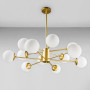 Изображение Люстра потолочная молекула Light House DL-18546/12 золото плафон белый ИМ Light-Deco 
