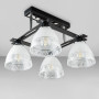 Зображення Люстра стельова Light House DL-18569/4 чорна + хром, плафон білий  ИМ Light-Deco 