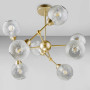 Зображення Люстра стельова молекула Light House DL-18574/8 золото, плафон прозорий ИМ Light-Deco 