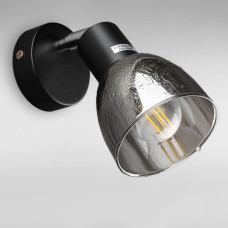 Настінний світильник Бра Light House DL-18580/1W чорний, плафон краплі дощу