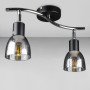 Зображення Люстра стельова Light House DL-18580/2 чорний + хром, плафон краплі дощу ИМ Light-Deco 