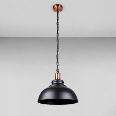 Люстра підвісна лофт Levistella 7526858F-1C BK підвіс на ланцюгу, колір чорний + мідь