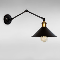 Настінний світильник Бра Light House LS-18585F-1 BK чорний + золото