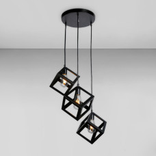Люстра підвісна лофт Light House LS-18592-3 BK чорна