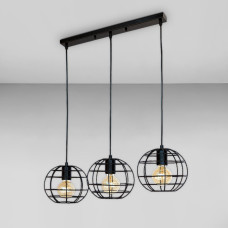 Люстра подвесная лофт Light House LS-18595F-3 BK (500) черная 