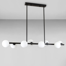 Люстра стельова Light House LS-18615-8 BK+WH чорний, плафон білий 