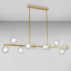 Люстра стельова Light House LS-18615-10 BRONZE+CLWH бронза, плафон прозорий 