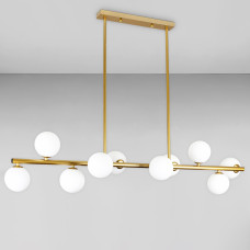 Люстра стельова Light House LS-18615-10 BRONZE+WH бронза, плафон білий 