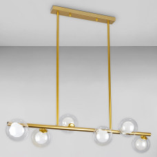 Люстра стельова Light House LS-18615-6 BRONZE+CLWH бронза, плафон прозорий 