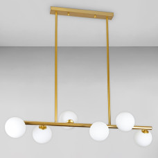 Люстра стельова Light House LS-18615-6 BRONZE+WH бронза, плафон білий 