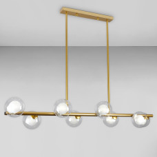 Люстра стельова Light House LS-18615-8 BRONZE+CLWH бронза, плафон прозорий 