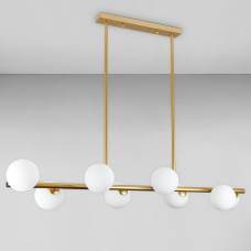 Люстра стельова Light House LS-18615-8 BRONZE+WH бронза, плафон білий 