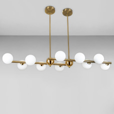 Люстра стельова Light House LS-18617-10 BRZ+WH бронза, плафон білий 