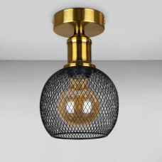 Люстра стельова Лофт Light House LS-18457F-1 BRZ+BK бронза, плафон чорний