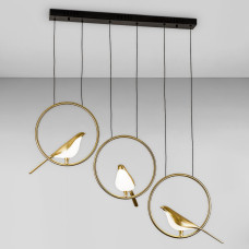 Люстра підвісна світлодіодна Light House LS-18618-3 BRZ (700) LED 18W 2700К бронза + чорний