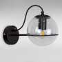 Зображення Настінний світильник Бра шар Light House LS-18624-1 BK+CL чорний, плафон прозорий  ИМ Light-Deco 