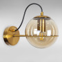 Зображення Настінний світильник Бра шар Light House LS-18624-1 BRZ+BR бронза, плафон бурштиновий ИМ Light-Deco 
