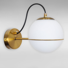Настінний світильник Бра шар Light House LS-18624-1 BRZ+WH бронза, плафон білий 