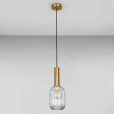 Люстра підвісна Лофт Light House LS-18625-1 BRZ+CL бронза, плафон прозорий 