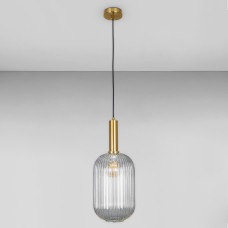 Люстра підвісна Лофт Light House LS-18626-1 BRZ+CL бронза, плафон прозорий