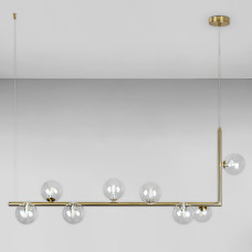 Люстра підвісна Light House LS-18636-8 BRZ+CL бронза, плафон прозорий