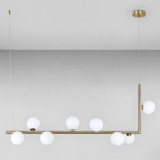 Люстра підвісна Light House LS-18636-8 BRZ+WH бронза, плафон білий 