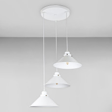 Люстра підвісна Лофт Light House LS-18637F-3 WH+WH (300) біла