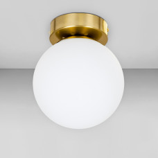 Люстра стельова лофт Light House LS-18638F-1 BRZ+WH бронза, плафон білий 